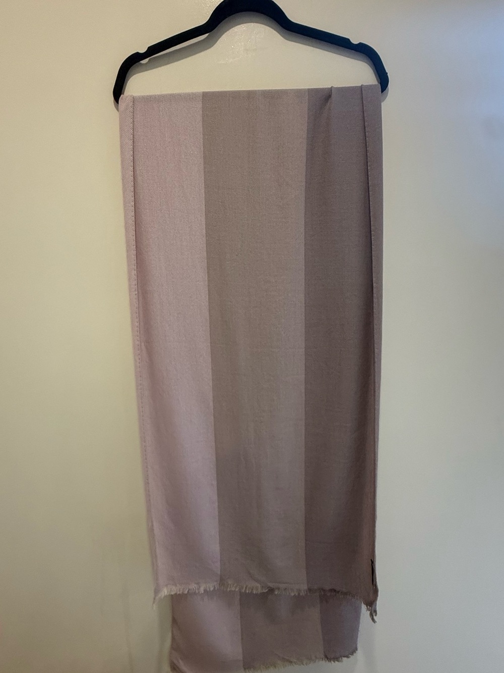 Valentino Striped Light Mauve & purple Wool/ Silk / Cashmere Scarf